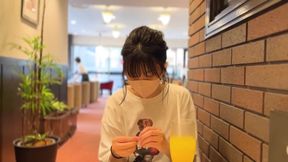 Jap cutie Mei-chan, no bra, no panties, steps into big black dick&#039;s POV