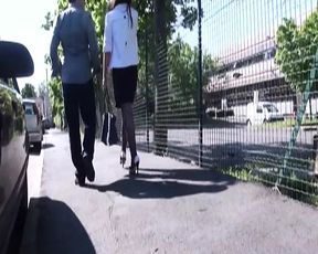 Perfect French MILF eats cum after hot anal sex