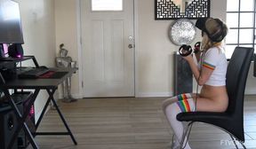 coco pees as she brings herself off