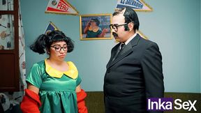 El Chibolo 18 - Don Panz�n collects the rent by eating Cholondrina's ham cake - Chapter II