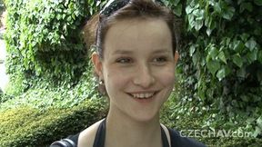 Short-haired innocent hottie is getting paid for sex with a new dick