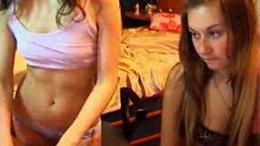 Extremely hot young babes on the webcam masturbating together