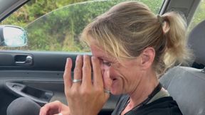 Accidental Blowjob in the Car - How Well He Sucks, I Cum in His Mouth Before Having My Hard Cock