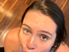 Pov homemade amateur facial cumshot and blowjob