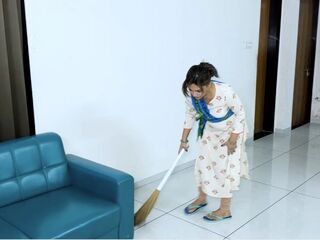 The maid used to steal in the boss's house