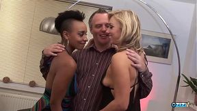 Blonde wife shocks him with a dark-haired mature woman begging for a dirty interracial anal&#x1F44C; tryst