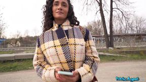 Public Agent fucks curly street girl Milla Ferrazzo for money