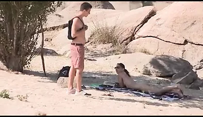A stranger falls for Jotade&#039;s big cock at the nudist beach