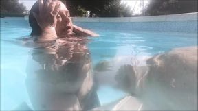 Homemade Holiday Threesome in the Pool
