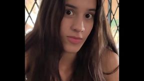 First Casting with 18yo Busty Skinny Brazilian Teen Latina - POV Blowjob