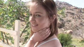 Boyfriend surprises his girlfriend by inviting the brunette