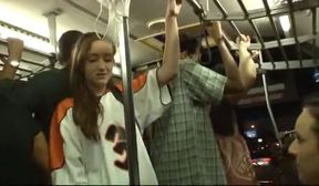 exchange student girl havent been warned what to expect in japanese bus