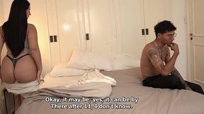 Horny Inked Guy Seduced His Plump Busty Latina Step-sis & Fucked Her While They Were Sharing the Bed