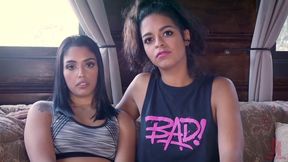 Secret anal whore shows her little step-sis the ropes