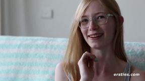 aroomi kim pelada - Shy Blonde Nerd Girl in Glasses Gives Us The Sexy Tour Of Her Body - Hairy