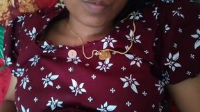 Tamil wife stimulates her husband&#039;s penis with her feet at home