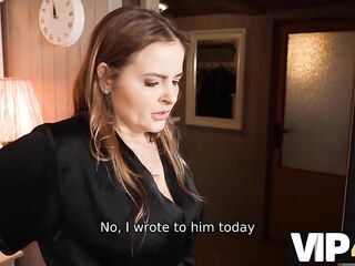 VIP4K. Hawt lady with natural titties drilled and creampied by her busy spouse